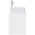 vidaXL Vanité de lavabo mural Blanc 49 5 x 41 x 63 cm
