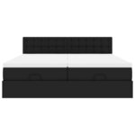 VidaXL Cadre de lit ottoman avec matelas noir 200x200 cm similicuir