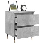 vidaXL Table de chevet gris béton 40x35x50 cm bois d’ingénierie