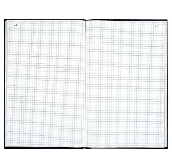Registre 29,7x21cm 5x5 folioté 200 pages Noir toilé EXACOMPTA