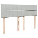 vidaXL Cadre de lit ottoman et matelas gris clair 140x190 velours
