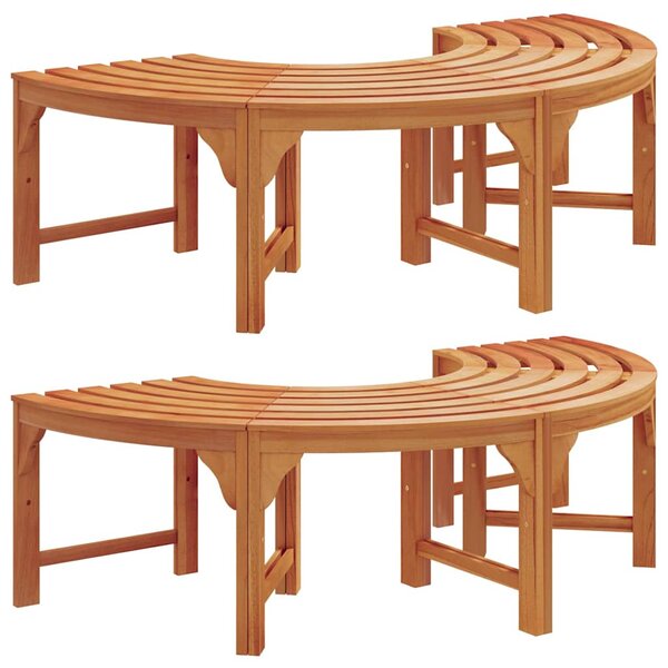 vidaXL Banc d'Arbre 2 Pièces Marron 160 x 160 x 45cm