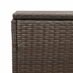 vidaXL Boîte de rangement de jardin marron 110x50x58 cm résine tressée