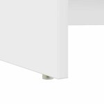 vidaXL Bureau avec Rangement avec étagère Blanc 120.5 x 44 x 88.5 cm