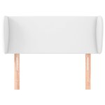 vidaXL Tête de lit avec oreilles Blanc 93x23x78/88 cm Similicuir