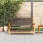 vidaXL Mobilier de jardin Gris 122 x 78 x 73 cm Bois d'Acacia Massif