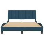 vidaXL Cadre de lit sans matelas Hanko bleu 120x200 cm velours