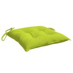 vidaXL Coussins de chaise lot de 2 vert brillant 50x50x7 cm