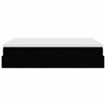 VidaXL Cadre de lit ottoman avec matelas noir 140x190 cm tissu
