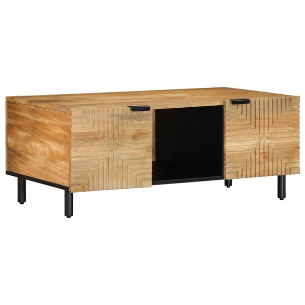vidaXL Table basse marron 100x54x40 cm bois massif de manguier