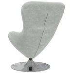vidaXL Fauteuil œuf Gris clair 63 x 73 x 90 cm Velours
