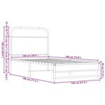 vidaXL Cadre de lit sans matelas 100x190 cm chêne marron