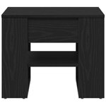 vidaXL Table basse Chêne noir 55 5 x 55 x 45 cm Bois d'ingénierie