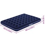 Best Way Matelas à Air Bleu 203 x 152 x 22 cm PVC