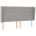 vidaXL Sommier à lattes de lit avec matelas Gris clair 180x200cm Tissu