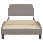 vidaXL Cadre de lit avec tête de lit Dover taupe 90x200cm tissu