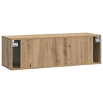 vidaXL Meuble TV mural 98 x 31 x 30 cm Chêne artisanal