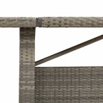 vidaXL Table de jardin et dessus en bois d'acacia gris résine tressée