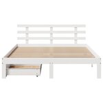 vidaXL Cadre de lit avec tiroirs sans matelas blanc 150x200 cm