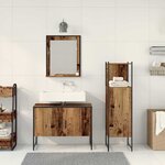 vidaXL Ensemble de mobilier de salle de bain avec étagère 3 Pièces Marron