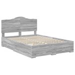 vidaXL Cadre de lit Gris Sonoma 160 x 200 cm Bois d'ingénierie