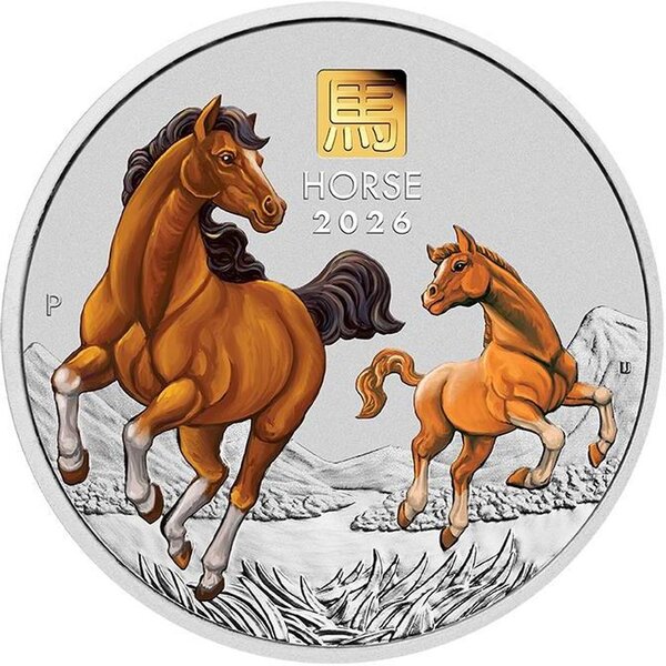 Pièce de monnaie en Argent 30 Dollars g 31.1 (1 oz) Millésime 2026 Australian Lunar Year YEAR OF THE HORSE