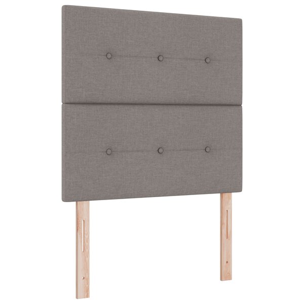 vidaXL Lit Box Spring avec Matelas & LED Taupe 120x200 cm Tissu