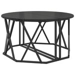 Table basse vidaXL Noir Chêne 80x80x42 cm en bois d'ingénierie
