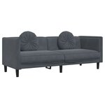 vidaXL Ensemble de canapés 2 Pièces avec coussins gris foncé velours