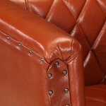 vidaXL Chaise cabriolet marron Cuir véritable de chèvre