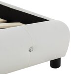 vidaXL Lit avec matelas à mémoire de forme Blanc Similicuir 90x200 cm