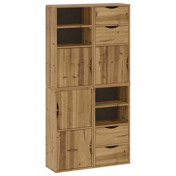 vidaXL Armoires latérales 4 Pièces ODDA 40x24x79 cm bois massif pin
