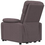 vidaXL Fauteuil inclinable électrique Marron foncé Tissu