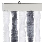 vidaXL Moustiquaire Gris et blanc 100x220 cm Chenille