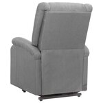 vidaXL Fauteuil de massage inclinable Gris clair Tissu