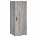 vidaXL Buffet haut Sonoma gris 34 5x34x180 cm Bois d'ingénierie