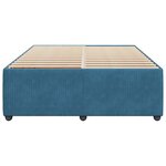 vidaXL Cadre de lit sans matelas bleu 160x200 cm velours