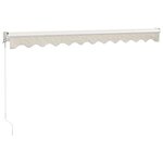 vidaXL Auvent rétractable crème 3x2 5 m tissu et aluminium