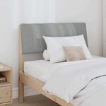 vidaXL Tête de lit capitonnée Gris clair 80 cm Pin massif