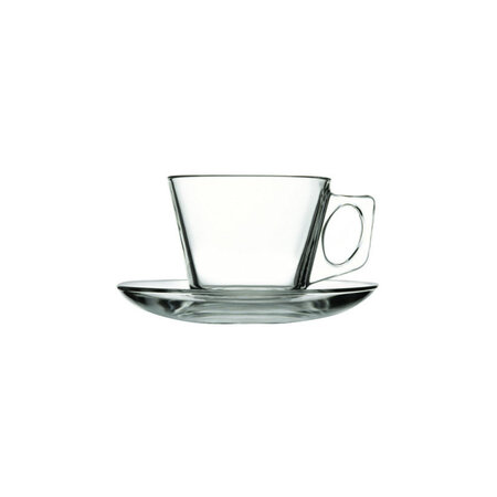 Verre à café 185 ml avec soucoupe - lot de 6 - stalgast -  - verre x68mm