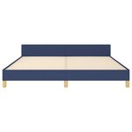 vidaXL Cadre de lit sans matelas bleu tissu