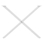 vidaXL Pieds de table à manger en forme de X 2 pièces blanc 90 x (72-73) cm acier