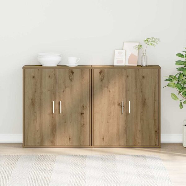 Vidaxl Buffet Chêne Artisanal 100 X 30 X 65,6 Bois D'ingénierie