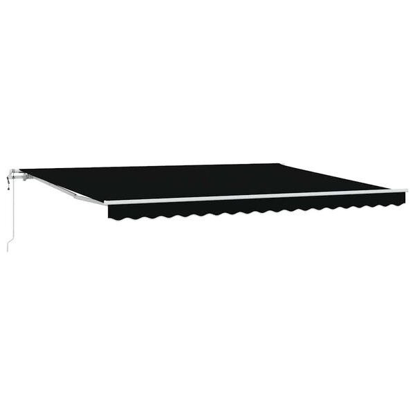 vidaXL Auvent Rétractable Noir 450 ×300 cm tissu