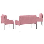 vidaXL Ensembles de canapés 3 Pièces Rose 115 x 56 x 80 cm Contreplaqué
