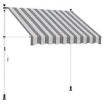 vidaXL Auvent rétractable manuel Anthracite et blanc 100 cm