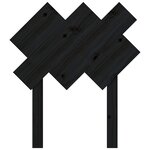 vidaXL Tête de lit Noir 72 5x3x81 cm Bois massif de pin