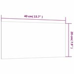 vidaXL Tableau noir magnétique mural Noir 40x20 cm Verre trempé