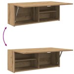 vidaXL Armoire murale de bain chêne artisanal bois d'ingénierie