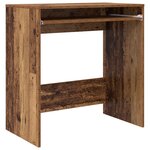 vidaXL Bureau d'écriture Vieux bois Bois d'ingénierie Standard Rangement